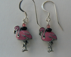 Animal Safari Silver Filled Flamingo Earrings