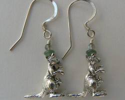 Animal Safari Silver Filled Kangaroo Earrings